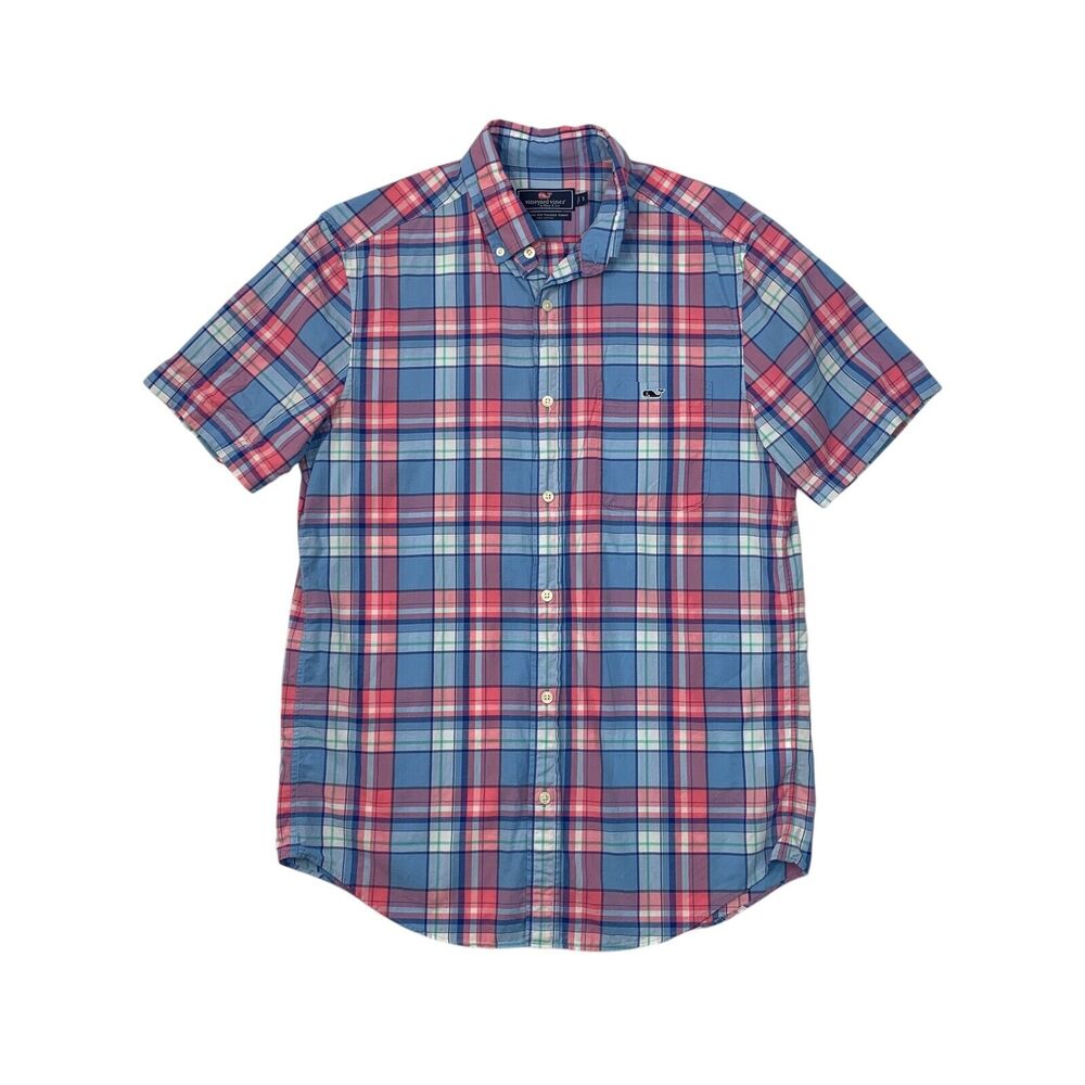Vineyard Vines Shirt Mens S Small Classic Fit Tucker Plaid Button Down Cotton